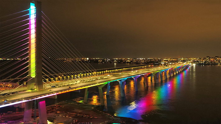 La COVID-19 met la planète en pause - pont Samuel-de-Champlain - cavabienaller - service de drone