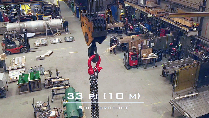 Crochet industriel vue par drone